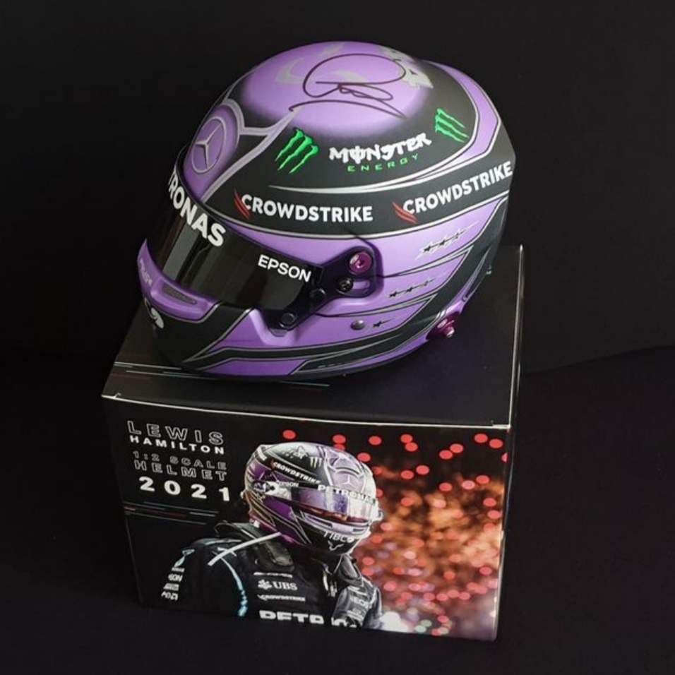 lewis hamilton autographed helmet