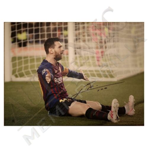 Messi Signed 600 Goals Canvas